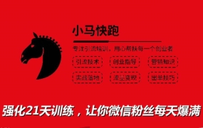 小马快跑·专注引流培训系列