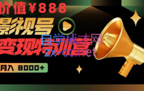智栋·影视号变现特训营月入8000+,价值888元