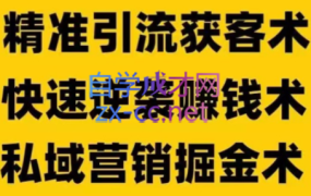 默默营销·精准引流+私域营销+逆袭赚钱(三件套)