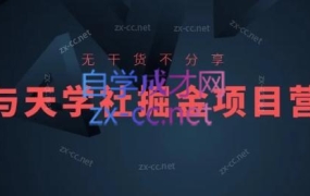 与天·掘金项目变现营