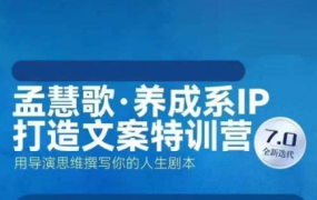 孟慧歌·养成系IP打造文案特训营7.0+高价IP私教班