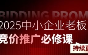 凯凯老师·2025中小企业老板竞价推广必修课