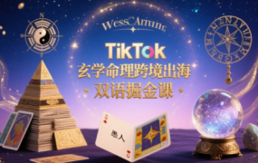TikTok玄学命理跨境出海双语掘金课