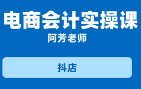 电商会计实操课阿芳(抖店)