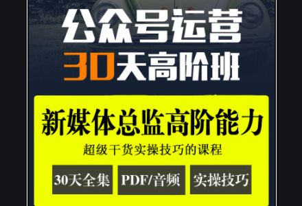 池骋：公众号运营30天高阶班
