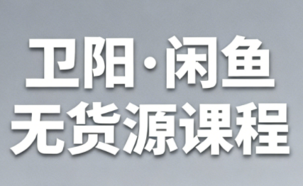 卫阳·闲鱼无货源课程