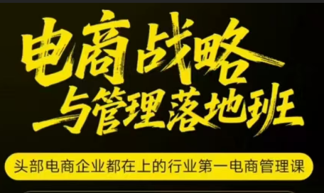 蒋晖电商战略与管理落地班26年2月份杭州线下课（仅字幕+课件）