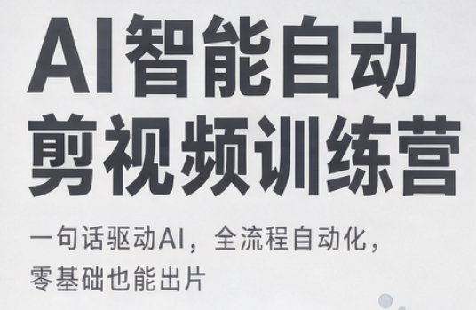 老艺·AI智能自动剪视频训练营